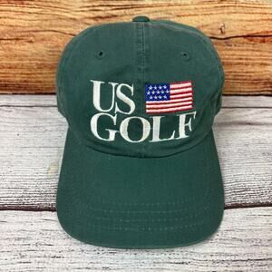 Vintage US Golf Green Spell Out Adjustable Strapback Hat